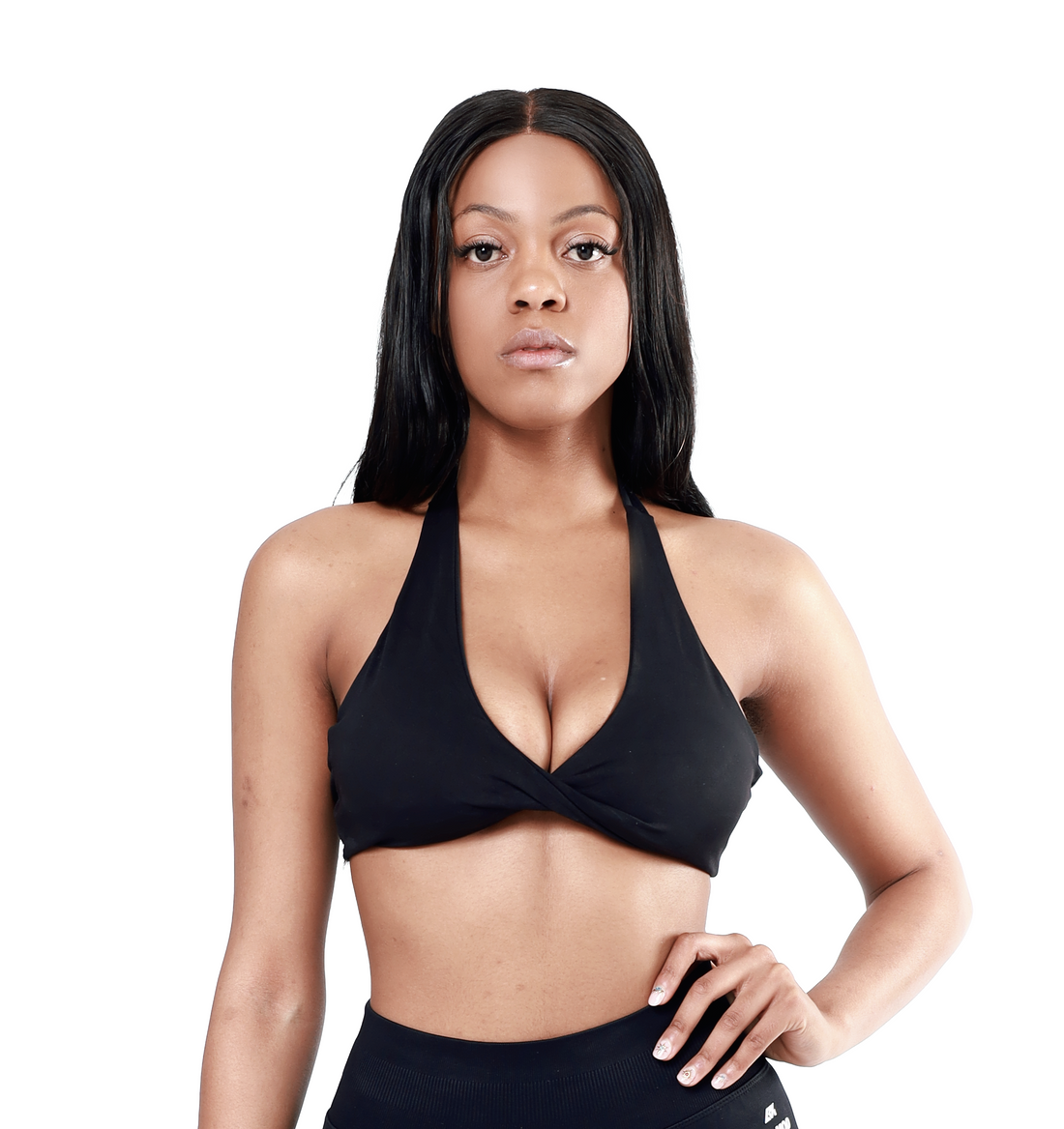 BODMOD Sculpt & Twist Halter Sports Bra
